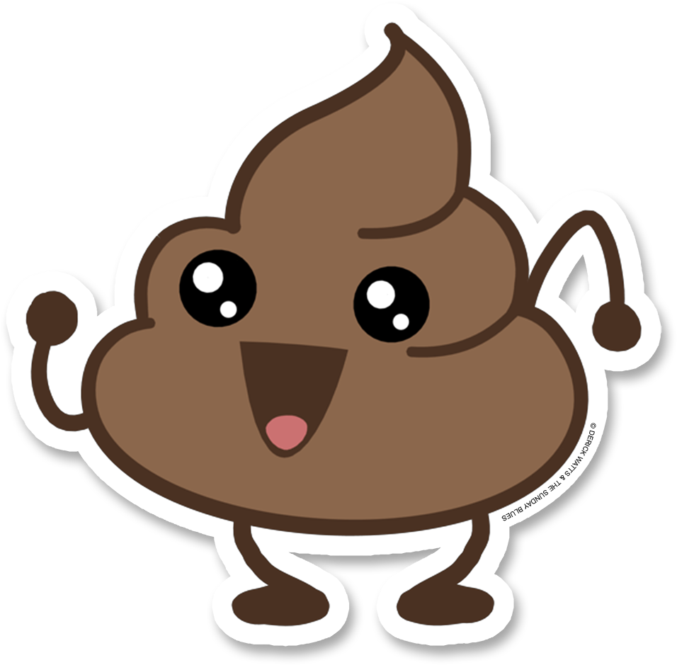 Sticker-poo@2x Tumblr Stickers, Cool - Caquita Kawaii (1000x1002), Png Download