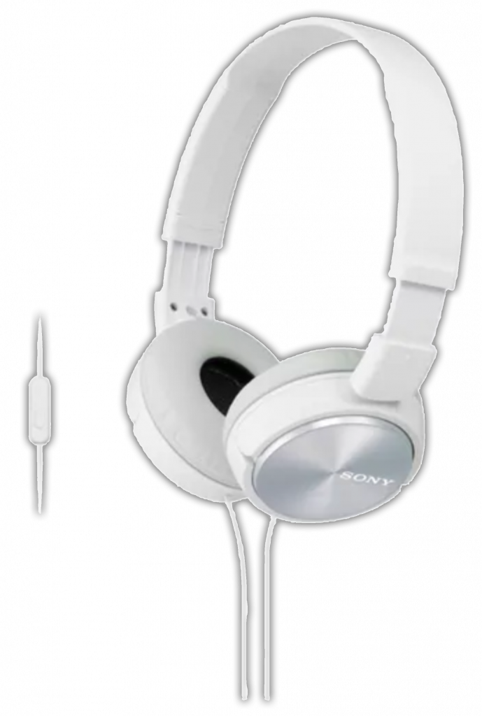 Audífonos Dj Sony - Sony Mdrzx310-wq Foldable Headphones - Metallic White (689x1024), Png Download