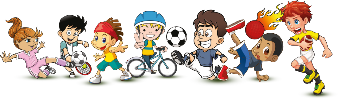 Sports Cartoon Png (1100x324), Png Download