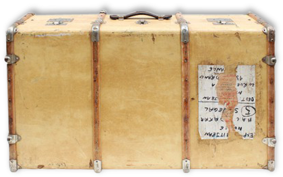 Vintage Leather Suitcase Parchment Vellum - Amsterdam (640x425), Png Download