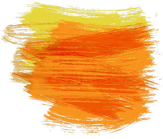 Paintbrush Watercolor Painting Pincelada - Imagem Cor Laranja Png (800x800), Png Download