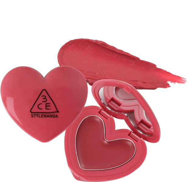 3ce Heart Pot Lip - 3 Concept Eyes Blush Cushion (6 Colors) Coral (700x700), Png Download