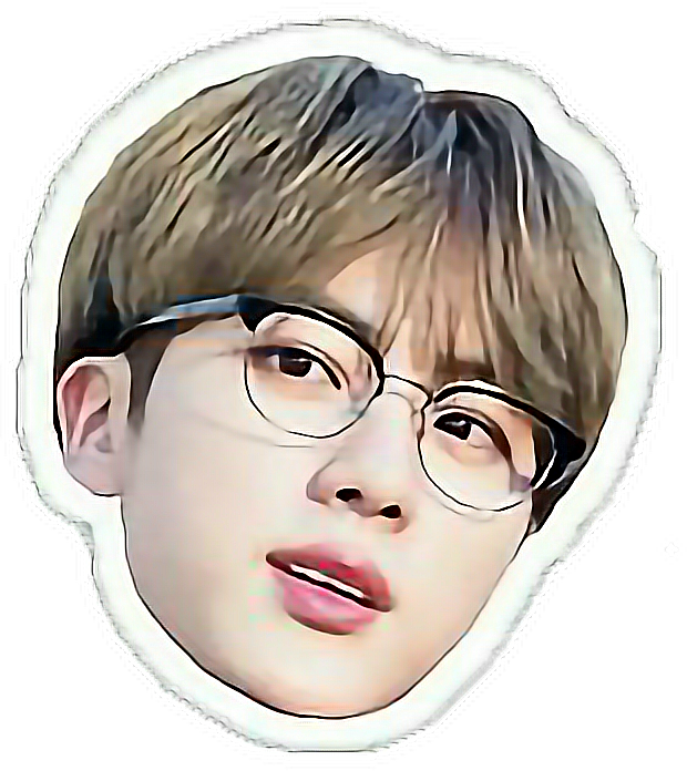 Bts Sticker Png Banner Library - Male Idols With Glasses (620x696), Png Download