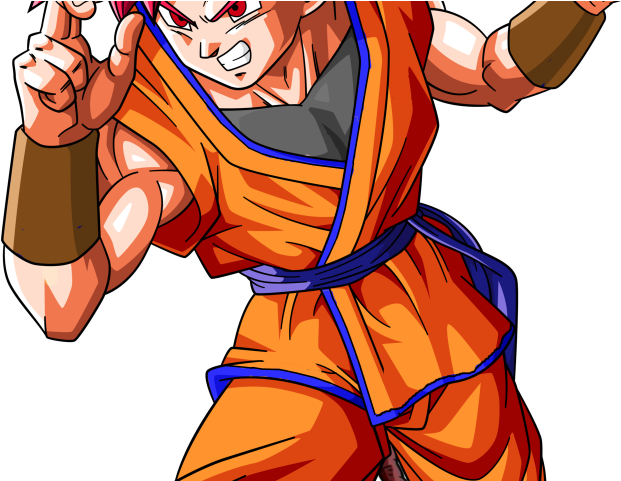 Goku Clipart Super Saiyan God - Goku Super Saiyan Red (640x480), Png Download