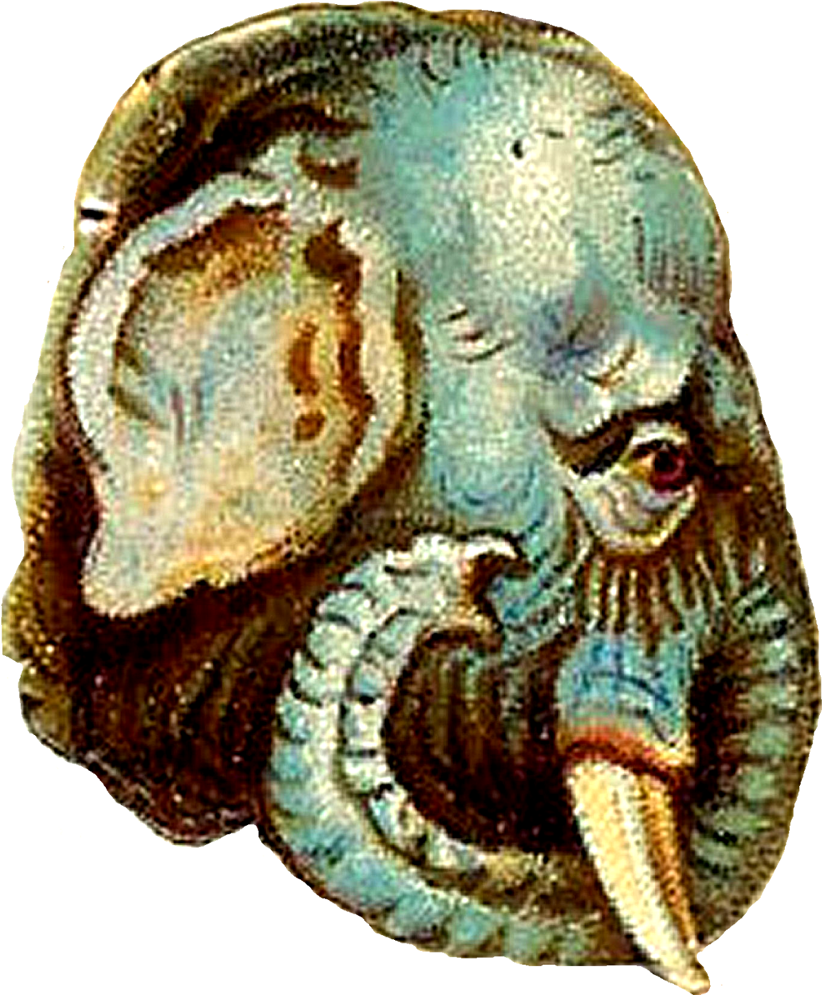 Elephant Head For Animal Bunting Free - Wild Boar (1424x1600), Png Download