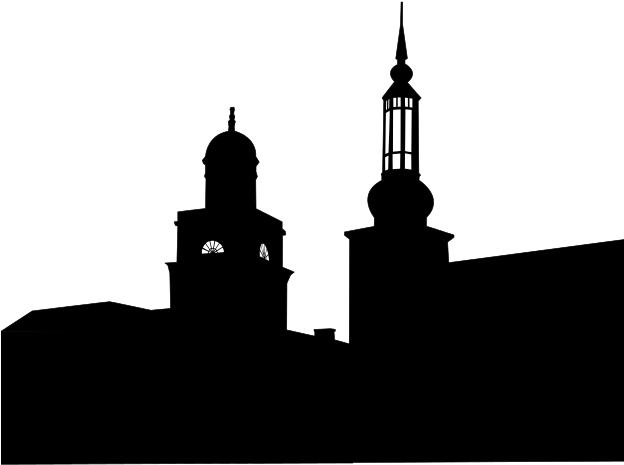 Witten Johanniskirche Rathausturm Silhouette - Silhouette (623x768), Png Download