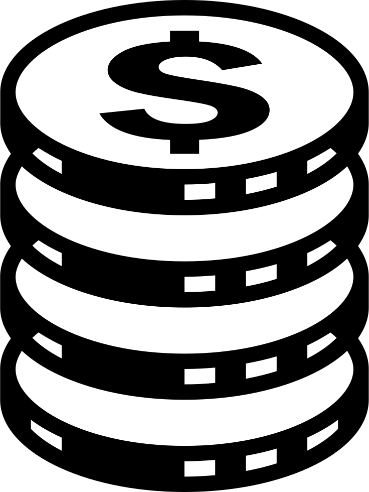 Coin Money In Stack Comments - Monedas Dibujo Blanco Y Negro (736x980), Png Download