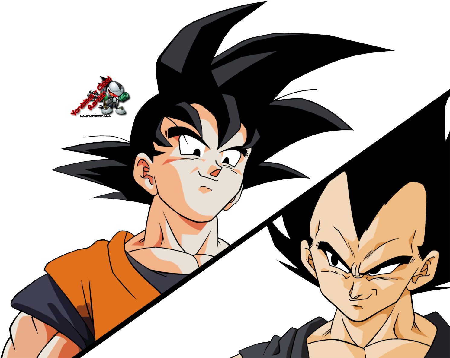 No Caption Provided - Dragon Ball Goku Y Vegeta Transparent (1500x1221), Png Download