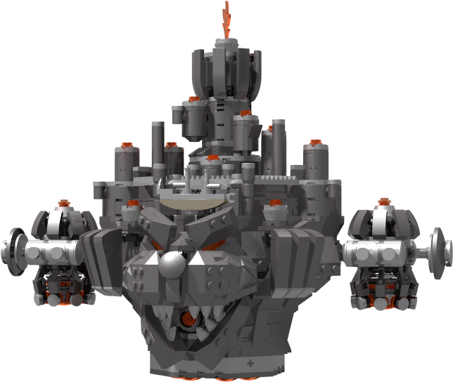 Was Computer-generated, But It's A Completely Different - Bowser Flying Fortress (800x600), Png Download