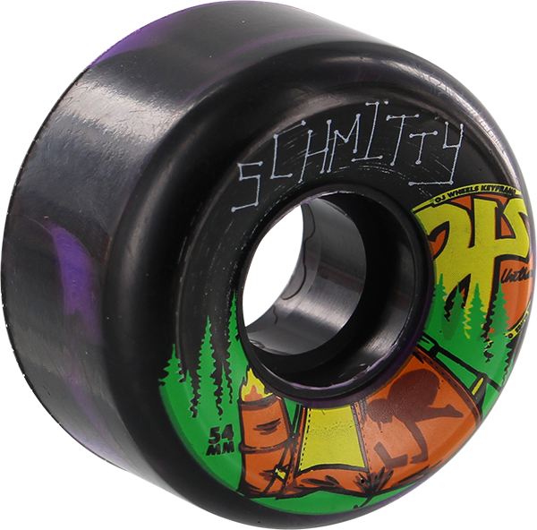 Oj Camp Schmitty Keyframe 54mm 87a Purple Swirl - Skateboard Wheel (600x592), Png Download