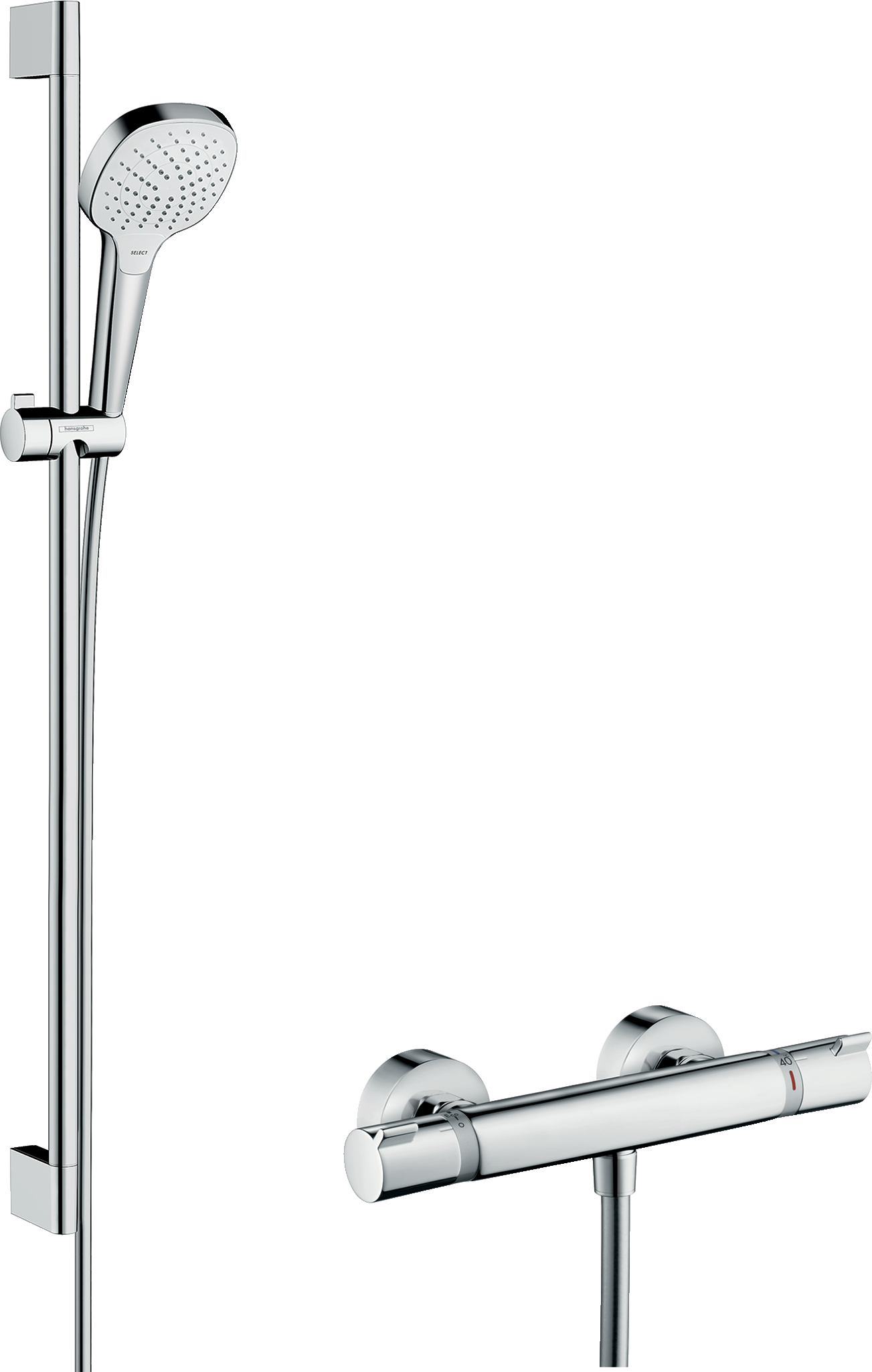 Shower System For Exposed Installation Vario With Ecostat (1303x2050), Png Download