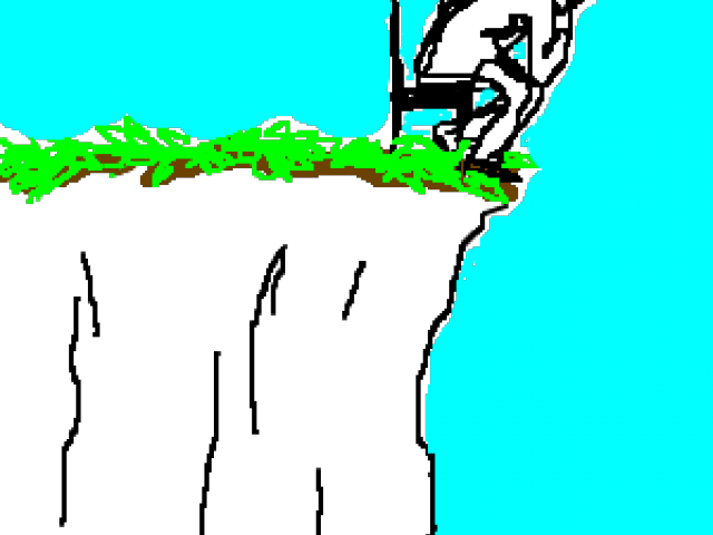 Drawn Cliff Cliff Edge - Illustration (640x480), Png Download