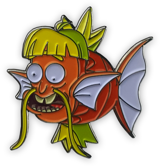 Magikarp/dofus Rick Mashup Pin Badge - Cartoon (1024x1024), Png Download