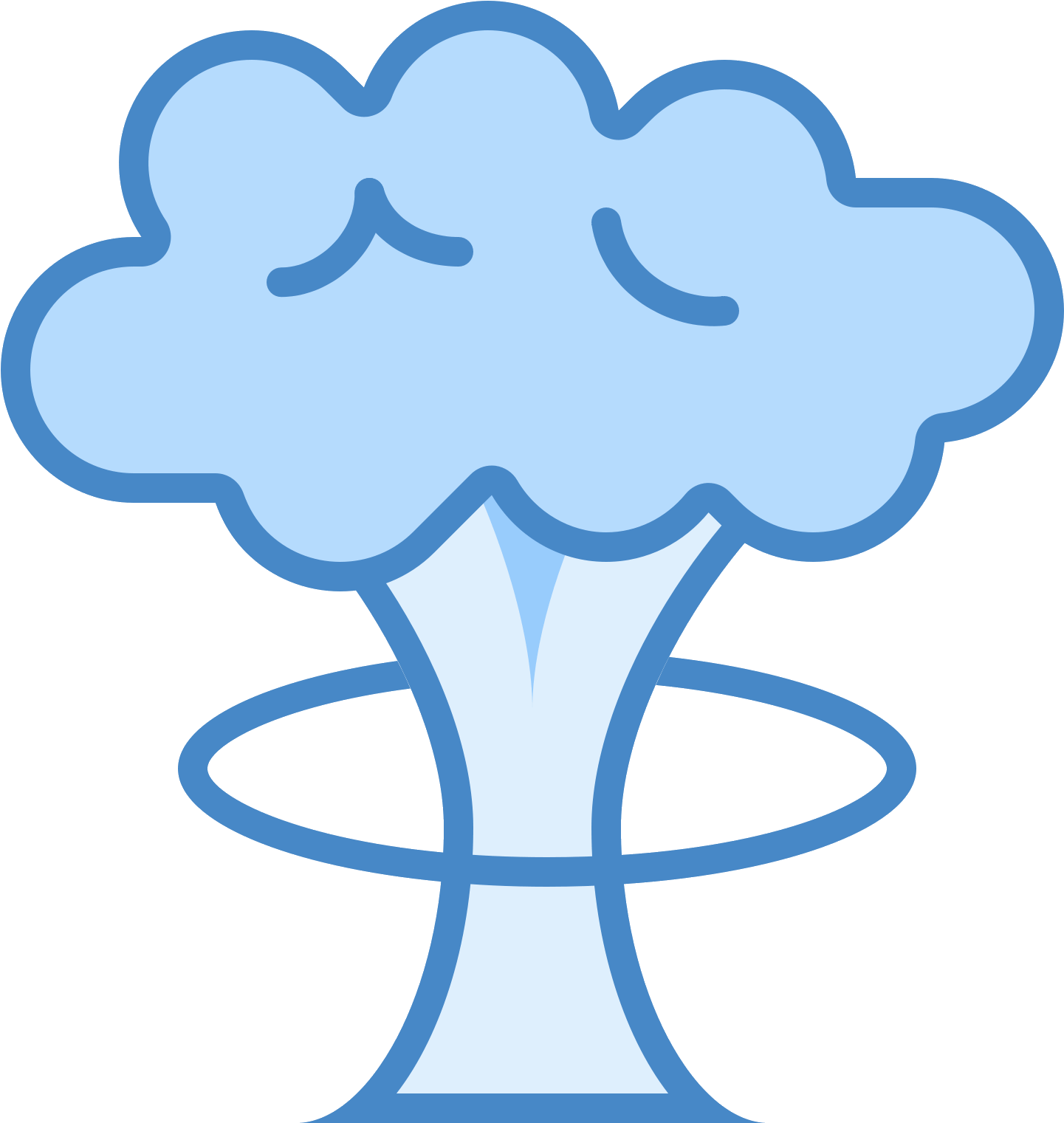 Grzyb Atomowy Icon - Mushroom Cloud (1600x1600), Png Download