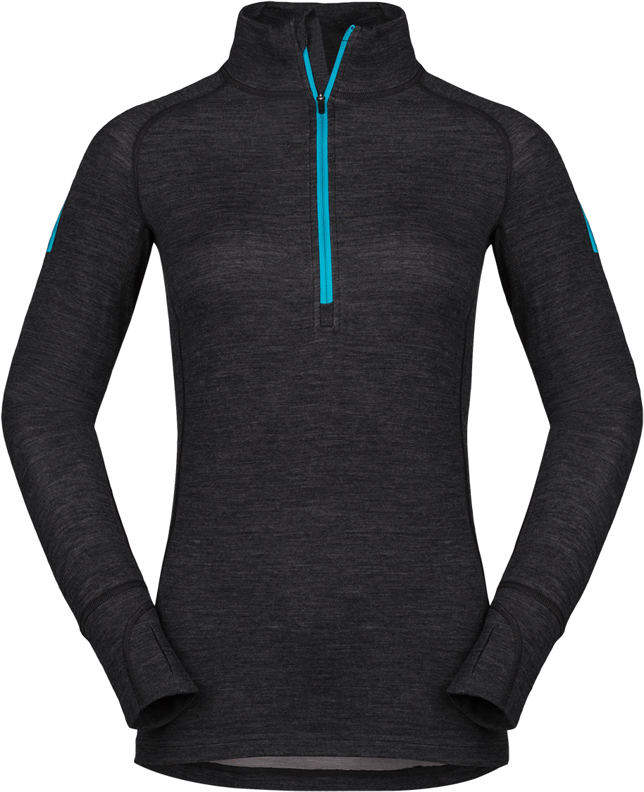 Nora Merino W Zip Top Ls - Polo Neck (1200x1200), Png Download