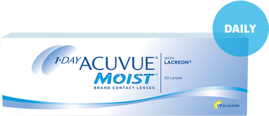 1 Day Acuvue Moist, 30/box Acuvue® Sin Chew Optics - 1-day Acuvue Moist For Astigmatism - 30 Pack Of Contact (900x900), Png Download