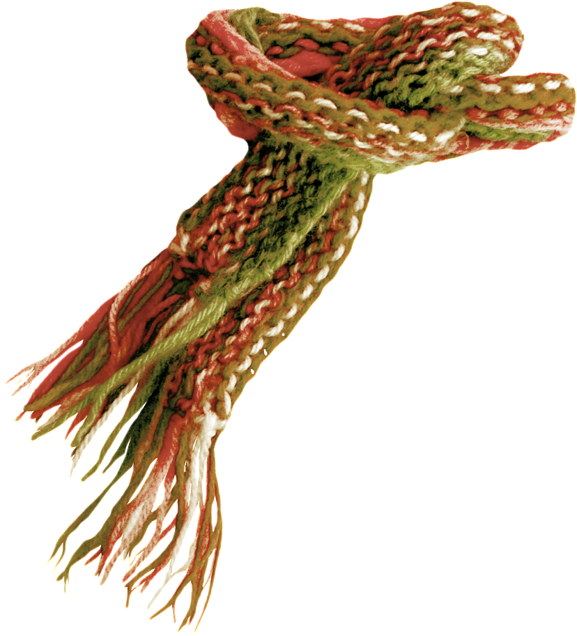 Hand Painted Winter Warm Scarf Png Transparent (1024x1107), Png Download