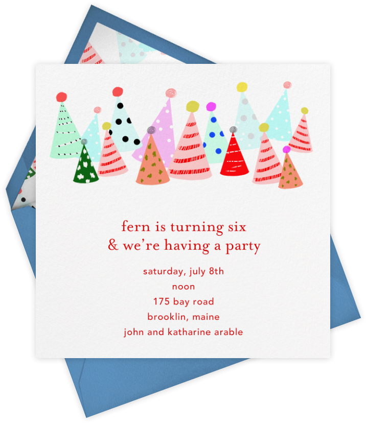 Ashley G For Paperless Post - Party Hat (717x836), Png Download