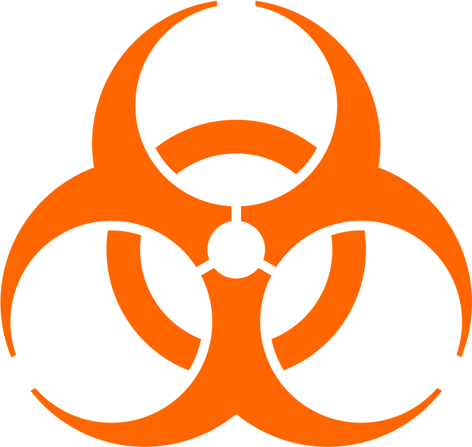 File Biohazard Symbol Orange Svg Wikipedia White Tiger - Biohazard Symbol (1024x1024), Png Download