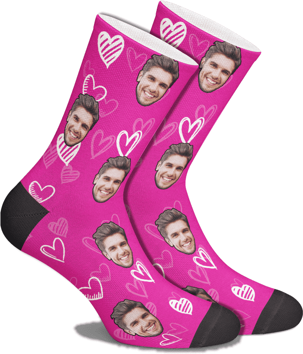 Generic Hearts Guy - Sock (1400x1556), Png Download