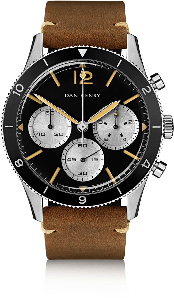 The Perfect Flying Companion With Its Oversized 1/10th - Dan Henry 1963 Silver Watch (1000x1124), Png Download