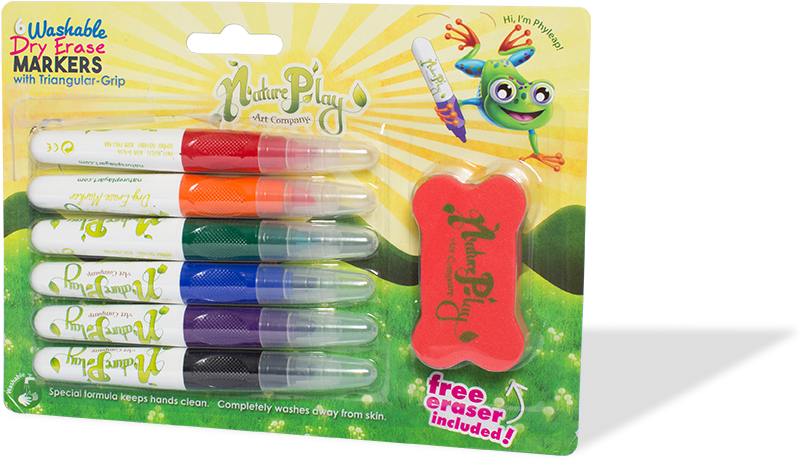 Triangular Grip Dry Erase Markers - Natureplay Triangular Natural Grip Dry Erase Markers (973x649), Png Download