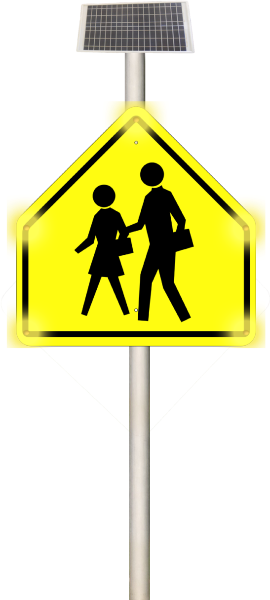 School Zone Pedestrian - School Crossing Sign (600x1214), Png Download