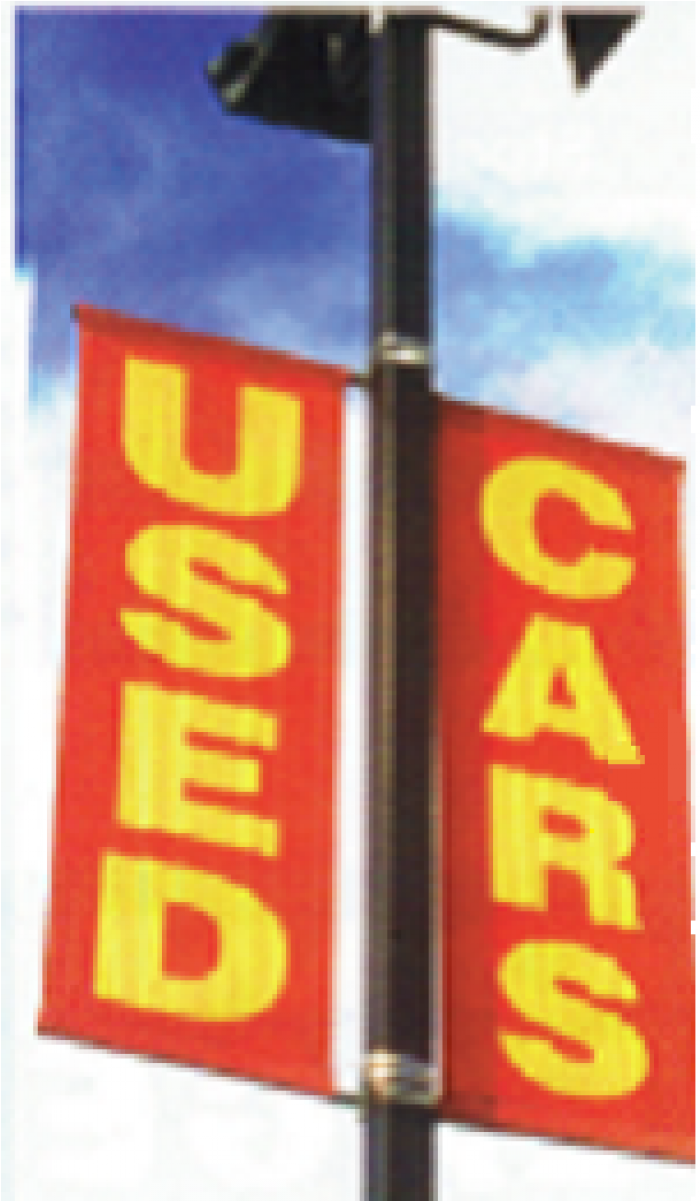 3' X 8' Used Cars Vinyl Pole Banner Set - Banner (1200x1200), Png Download