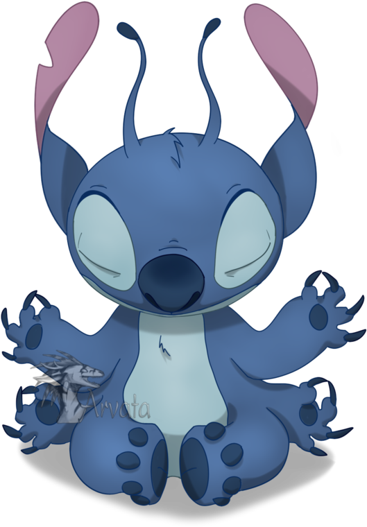 Meditation - Lilo And Stitch Meditating (600x780), Png Download