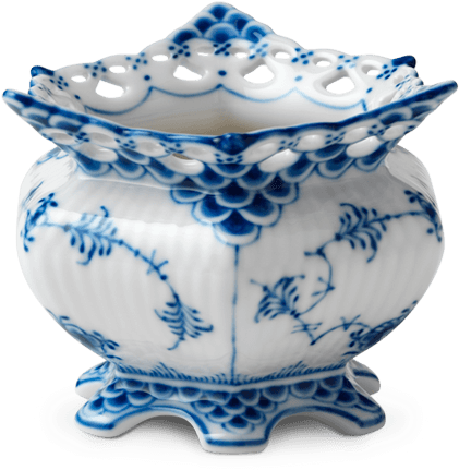Hold Or Double Click To Zoom - Royal Copenhagen Blue Fluted Full Lace Sugar Bowl (1130x1130), Png Download
