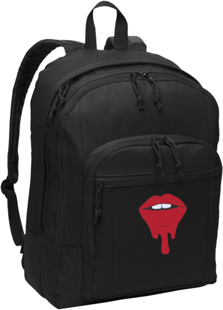 Cool Dripping Lips Basic Backpack For On The Go Lips - Port Authority Bg204 Basic Backpack 44 Twilight Blue (1024x1024), Png Download