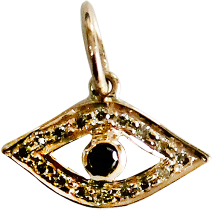 Evil Eye Gold Charm (750x500), Png Download