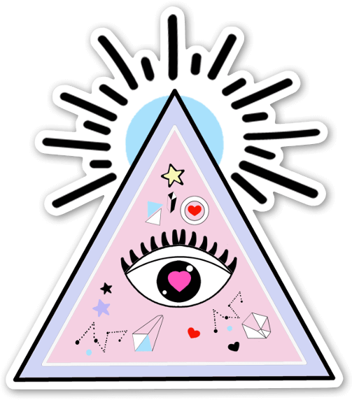 Evil Eye Magic Sticker - Throw Pillow (534x600), Png Download