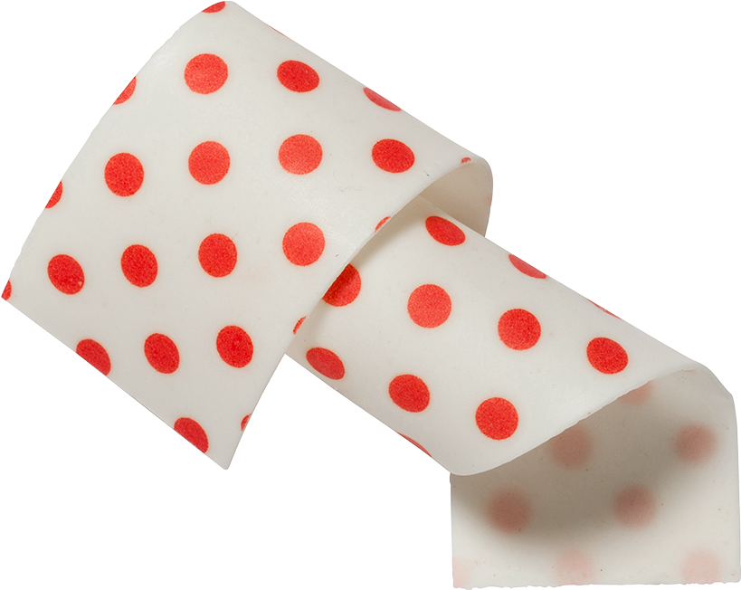 Almond And Sugar Collars Red Dots 50mm - Red (1000x1000), Png Download