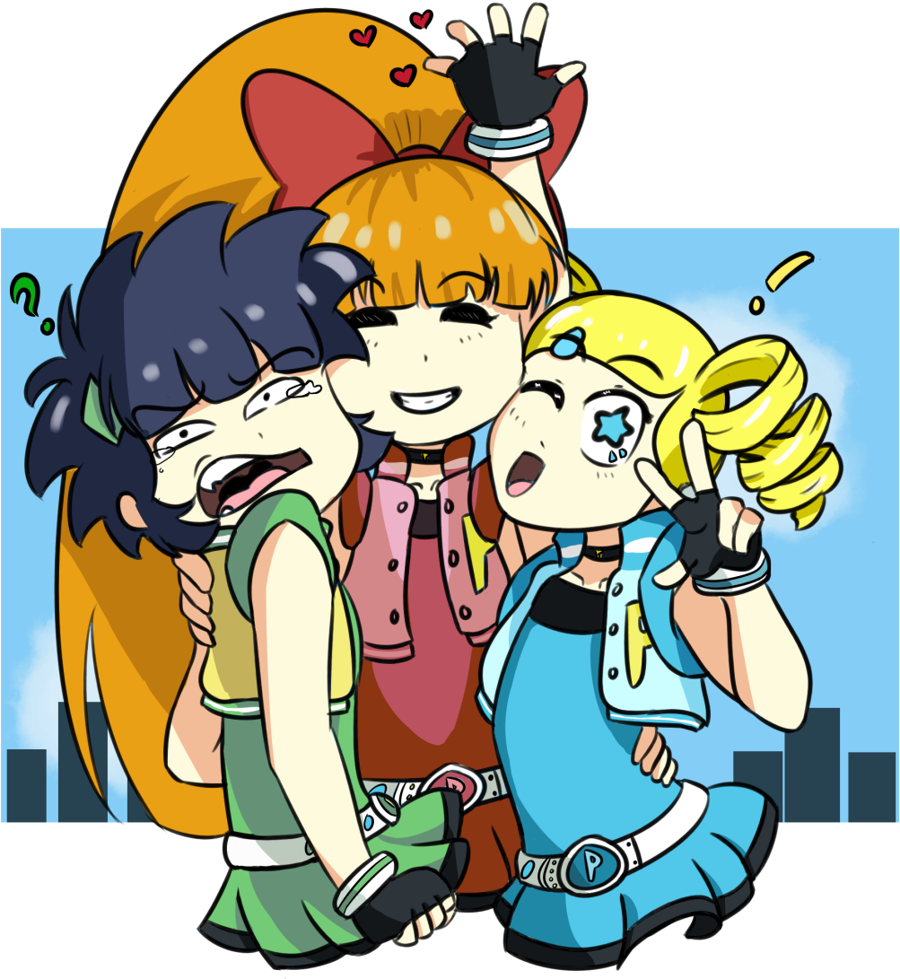 Panda Well I Waited Too Long To Upload This But Powerpuff - Cartoon (1045x1100), Png Download