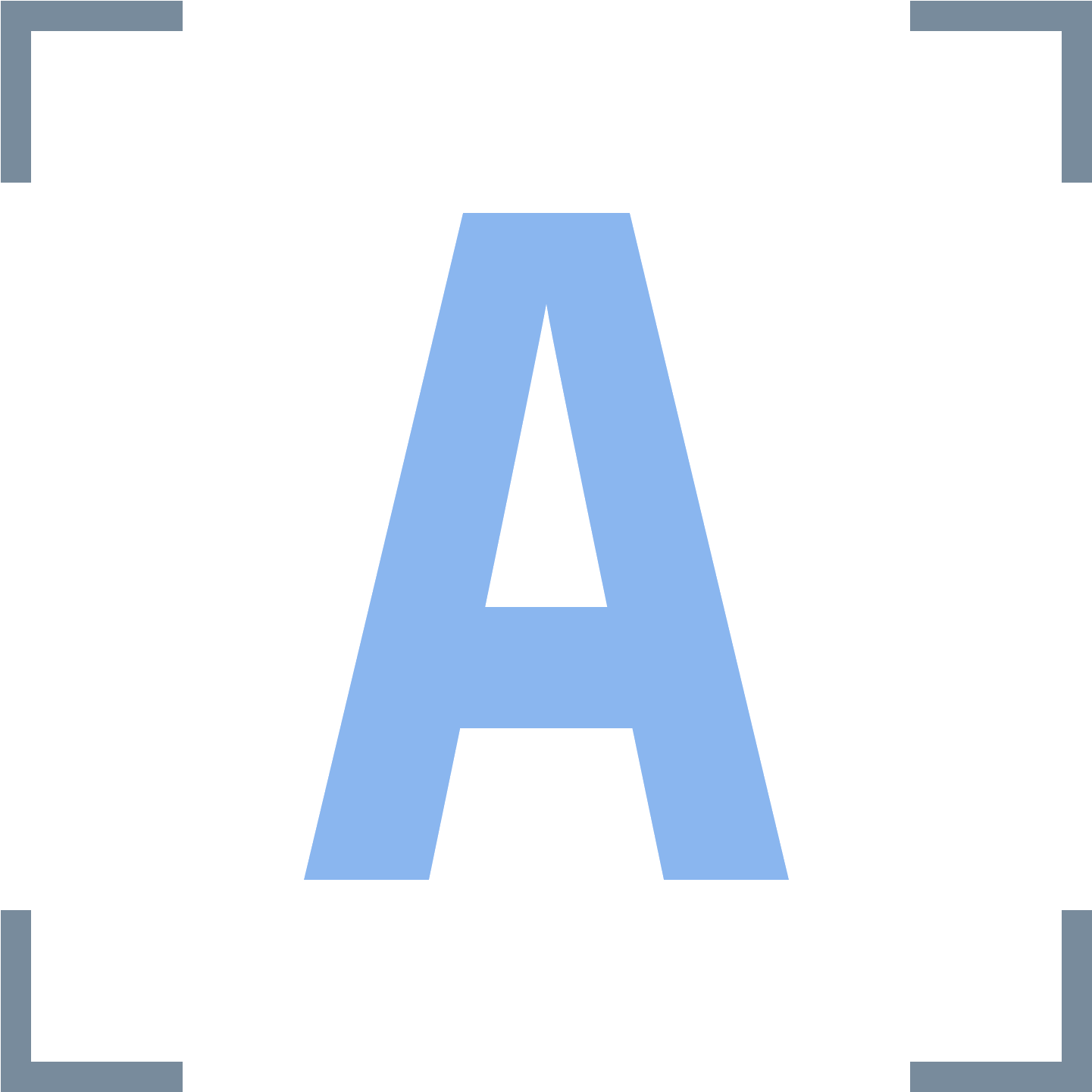 Two Straight Lines Meet At A 90 Degree Angle - Facial Recognition Icon Blue (1600x1600), Png Download