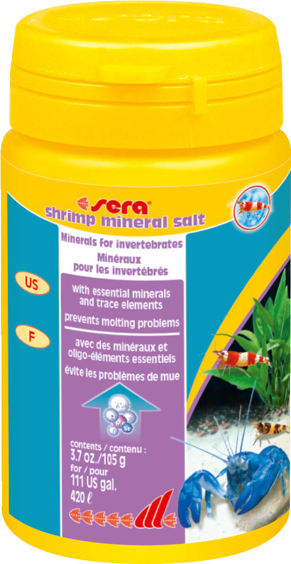 03398 Int Sera Shrimp Mineral Salt 105 G - Sera Mineral Salt - Mineral Conditioning Agent 105g (595x1152), Png Download