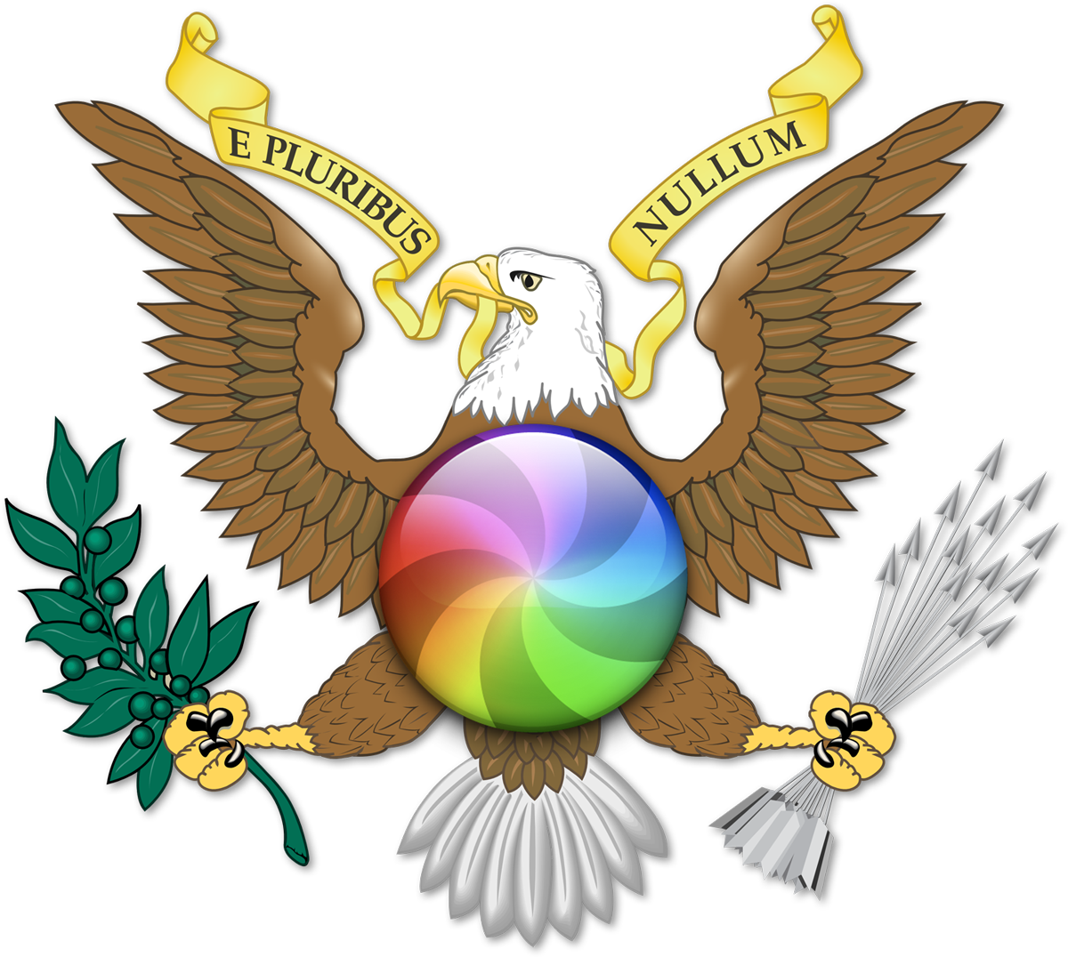 Us Eagle With Beachball Of Doom - Synopsis Of The Chief Justices (1200x1076), Png Download