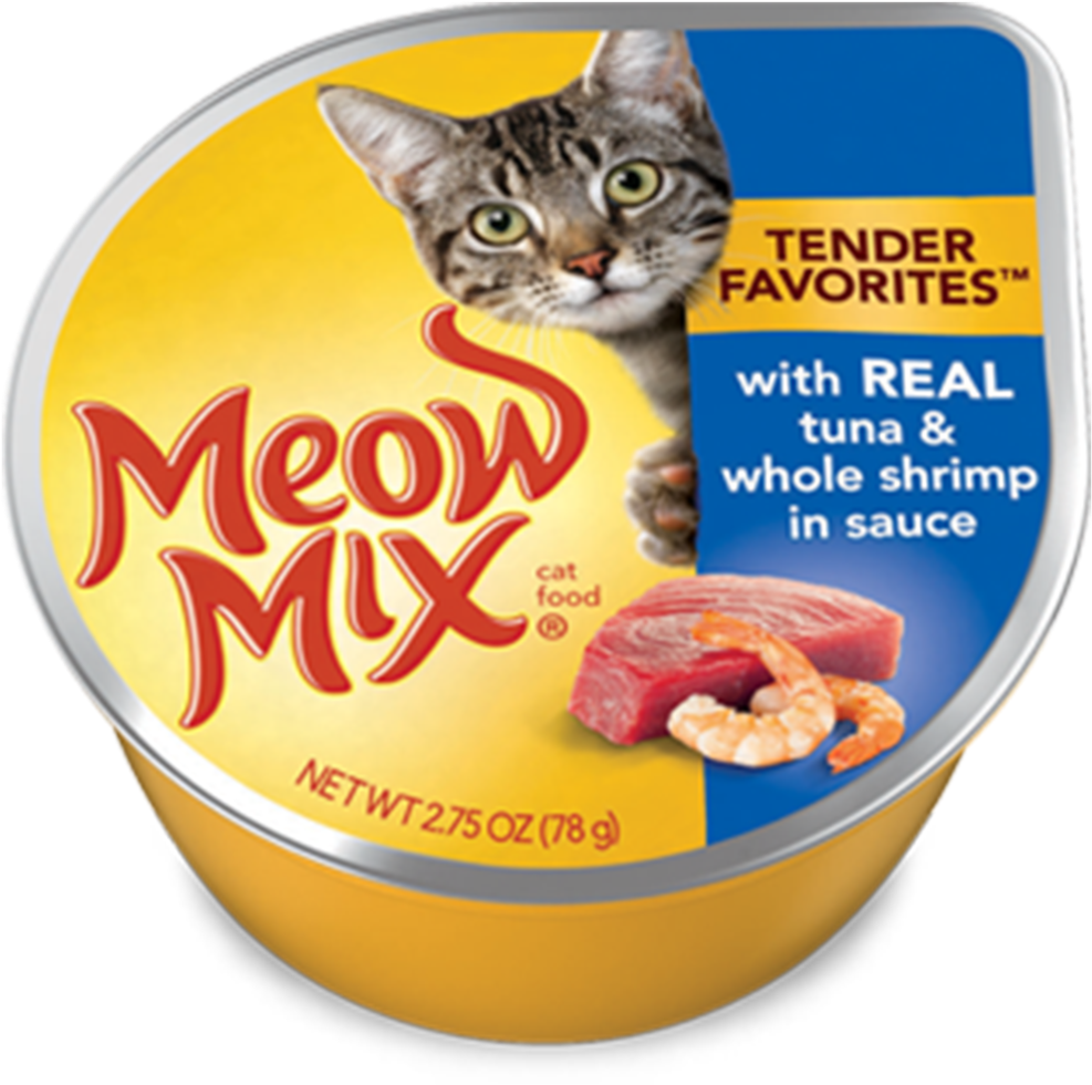 Tender Favorites® With Real Tuna & Whole Shrimp In - Meow Mix Wet Cat Food (1000x1000), Png Download