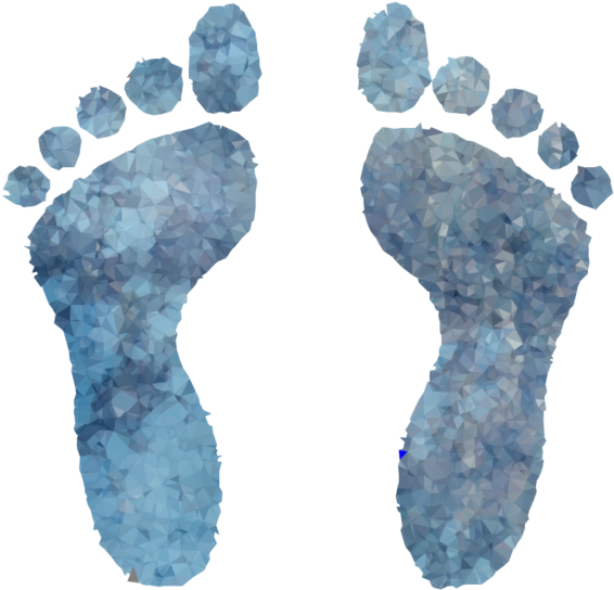 Feet Stickers Clipart Footprint Royalty-free (900x900), Png Download