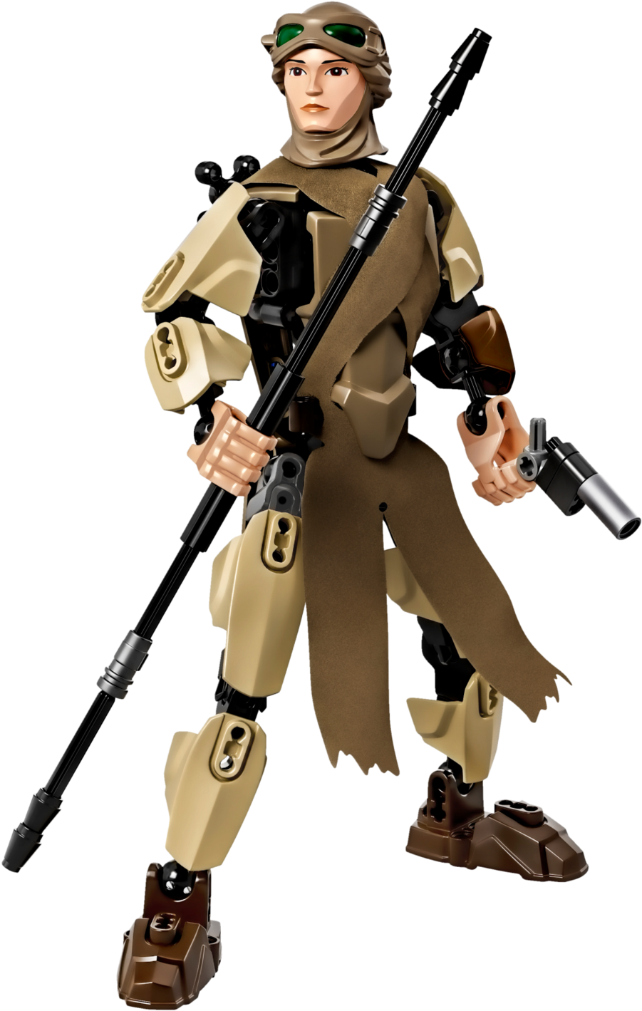 Lego Star Wars Constraction Rey - Lego Star Wars Rey Figure (2048x1537), Png Download