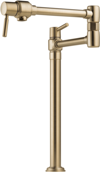 Brizo Euro Deck Mount Pot Filler In Luxe Gold - Brizo 62710lf-ss Traditional Deck Mount Pot Filler (580x580), Png Download