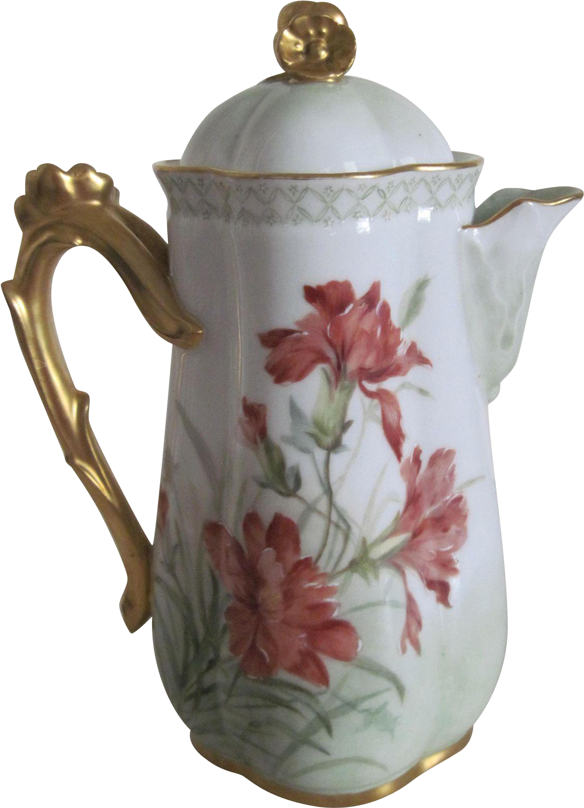 Antique Limoges Hand Painted Chocolate Pot (1577x1577), Png Download