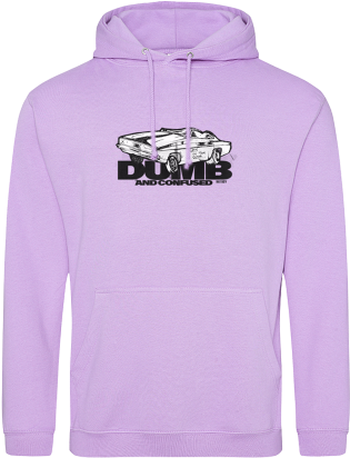 Dumb And Confused Purple Hoodie - Sweatshirt (600x600), Png Download