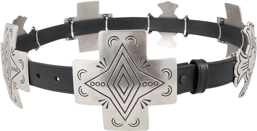Silver Cross Concho Belt - Bracelet (1280x447), Png Download