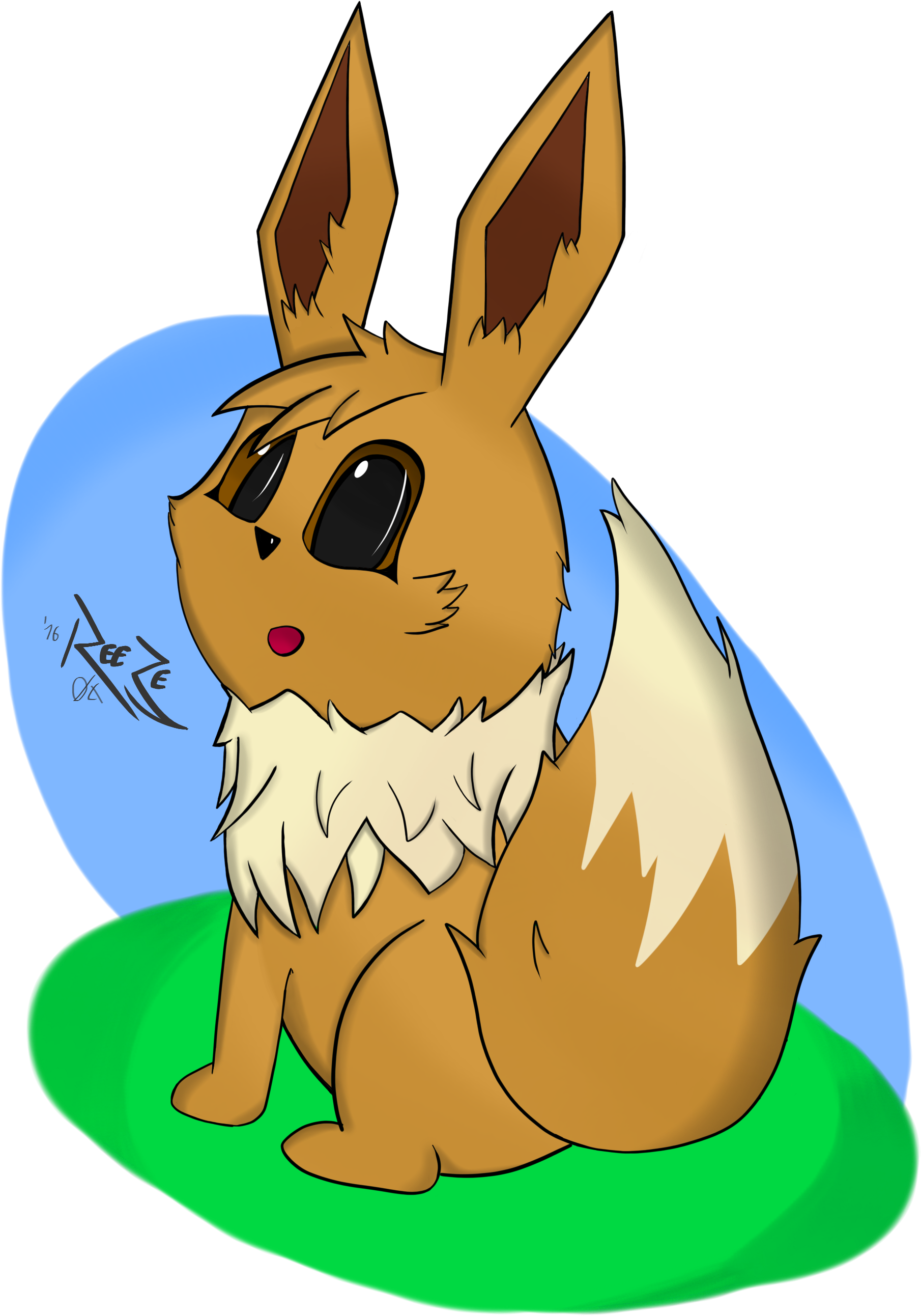 Eevee - Domestic Rabbit (1850x2600), Png Download