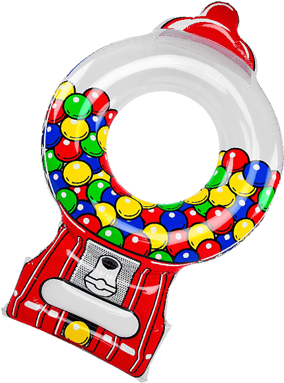 Giant Gumball Pool Float - Bigmouth Inc. Giant Gumball Machine Pool Float (574x599), Png Download
