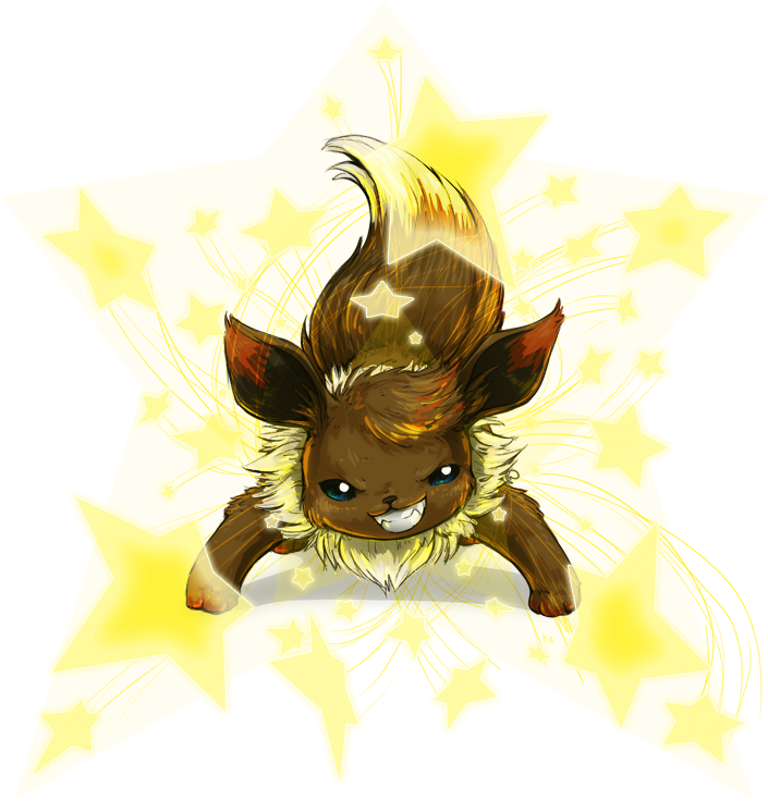 Eevee Used Swift And Quick Attack Png What Are Eevees - Drawing (800x750), Png Download
