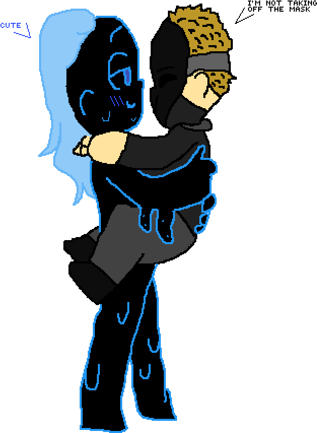 Blue Boi And Mask - Cartoon (1400x1400), Png Download