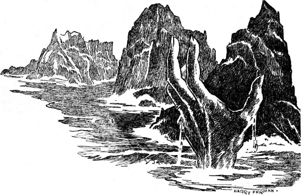 Weirdtalesv36n02pg030 The Spirits Of The Lake - Lake Black And White Illustration (1033x669), Png Download